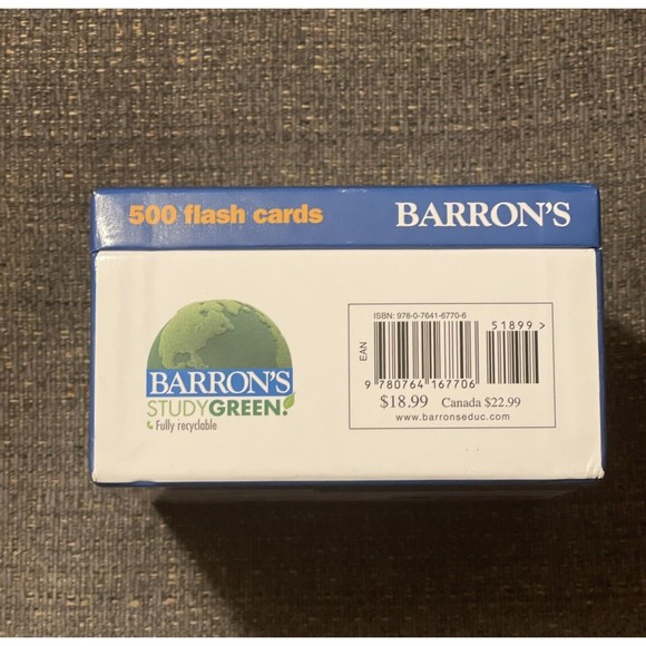 Barron’s GRE 3rd Edition GRE Cards Boxed Set New Open Box Study Guide College - Picture 5 of 5